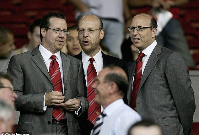 Joel, Avram and Bryan Glazer at Old Trafford in August 2005, shortly after their leveraged takeover