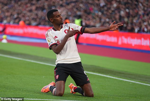 Alexander Isak scored his first Liverpool goal to break the deadlock at the London Stadium