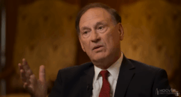 Sam Alito giving an interview.
