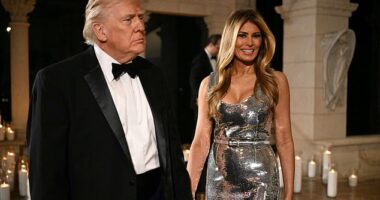 President Donald Trump and First Lady Melania Trump have arrived at the commander-in-chief's annual New Year's Eve party at Mar-a-Lago