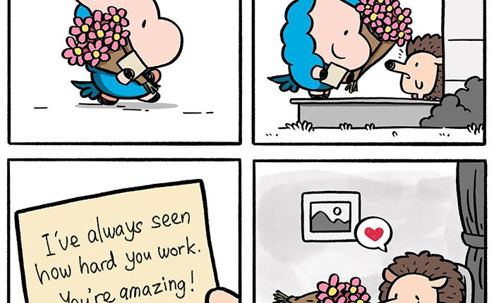 21 Wholesome Comics By Chris Yang About A Llama And A Hedgehog’s Friendship