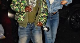 A$AP Rocky carried a glass and a £45 Casamigos Blanco tequila bottle as he departed a date night with Rihanna in New York City on Sunday night