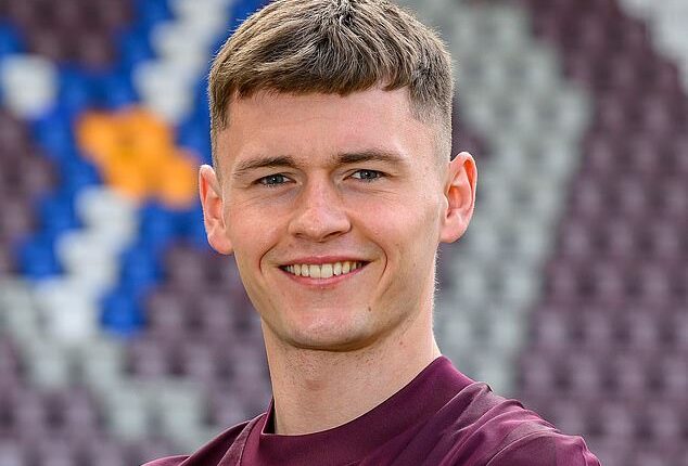 Young left back James Penrice during his days with Hearts, but he is now a loan target for Rangers