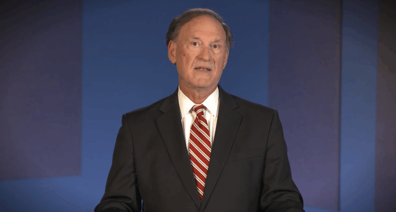 Sam Alito giving a speech.