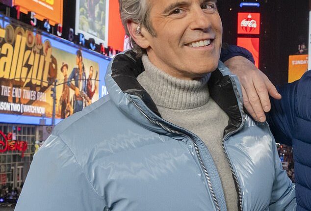 Andy Cohen has now revealed he also got four 'minor veneers' as he addressed the plastic surgery speculation his New Year's Eve appearance sparked; pictured this past New Year's Eve