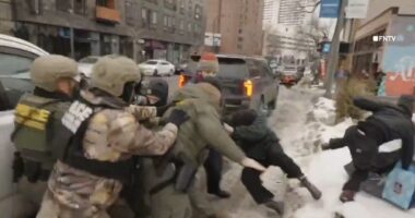 Anti-ICE Agitator Attacks Border Patrol Commander Bovino.