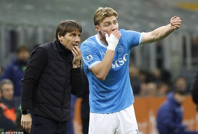 Antonio Conte Rasmus Hojlund needed to be 'coached by people that can improve' him