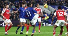 The Premier League say Everton should have been awarded a penalty for William Saliba's foul on Thierno Barry - but it wasn't given at the time