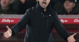 Mikel Arteta says Arsenal should have been given a 'clear penalty' against Nottingham Forest