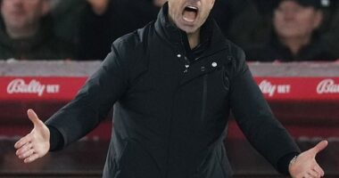 Mikel Arteta says Arsenal should have been given a 'clear penalty' against Nottingham Forest