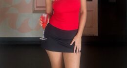 Tiahnee Raquel (pictured), 23 from Adelaide, has left millions stunned after revealing the unexpected change in her appearance following what was meant to be a carefree tropical holiday