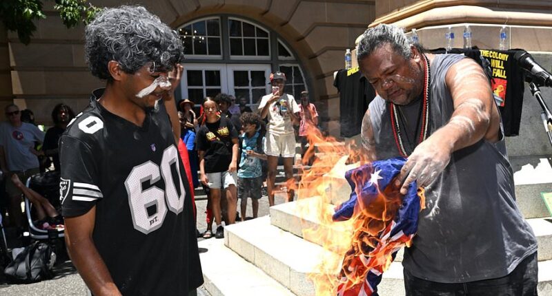Australia Day 2026 LIVE updates: Invasion Day protester BURNS Australian flag and neo-Nazis are busted hiding in the crowd at anti-immigration rally - as cops are forced to swoop on confrontation between rival demonstrators