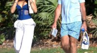 Bethenny Frankel looked healthy in Miami on Monday afternoon after announcing that she has been diagnosed with stage two chronic kidney disease. The 55-year-old RHONY alum dressed in a low-cut corseted blue top with white slacks and beige sandals as she walked on a beach