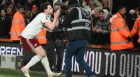 Declan Rice raced over to the Arsenal fans tucked away into the corner, grabbed the television camera in both hands, and planted a smacker right on the lens