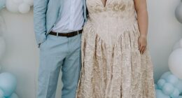 Jenaya Devereaux had a 'clear vision' of how she wanted her engagement party to look so she set a strict dress code for guests. She and her fiancé are seen at the party