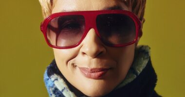 Jacket, Farm Rio. Sunglasses, Black Eyewear