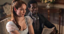 Bridgerton. (L to R) Victor Alli as John Stirling, Hannah Dodd as Francesca Bridgerton in episode 404 of Bridgerton