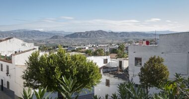 The 33-year-old woman was attacked at around 11.40am local time in the La Paca area of Alhaurin el Grande (pictured)