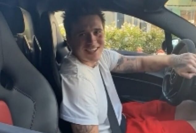 A 2022 TikTok of Brooklyn Beckham declaring 'follow your passions' whilst driving a £1million supercar has gone viral after the chef blew up his family feud in spectacular fashion this week