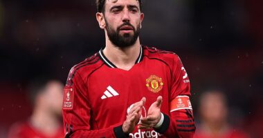 Manchester United captain Bruno Fernandes had his X account hacked late on Sunday night