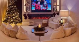 Michelle and Mark always decorate their house up to the nines for special occassions - but at the centrepiece of all their interiors is a huge TV