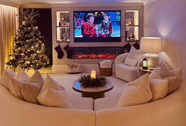 Michelle and Mark always decorate their house up to the nines for special occassions - but at the centrepiece of all their interiors is a huge TV