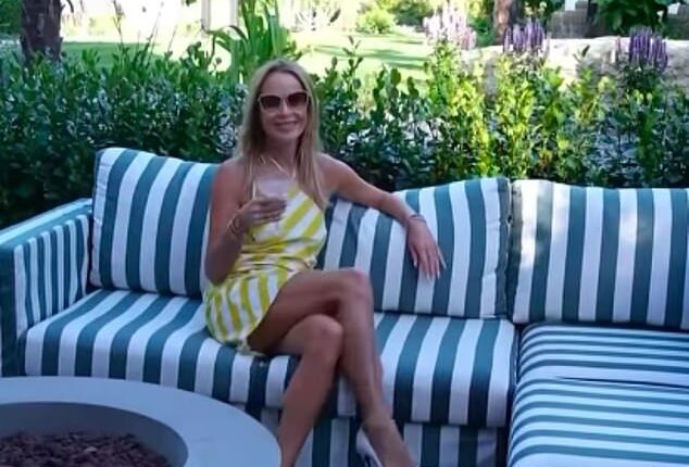 Amanda Holden opted for a 'California-style' garden at her £7million Surrey mansion after huge renovations took place at the property last summer