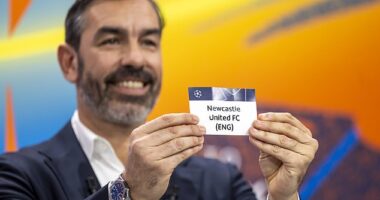 Robert Pires was on hand to confirm Newcastle's match-up with Qarabag in their play-off