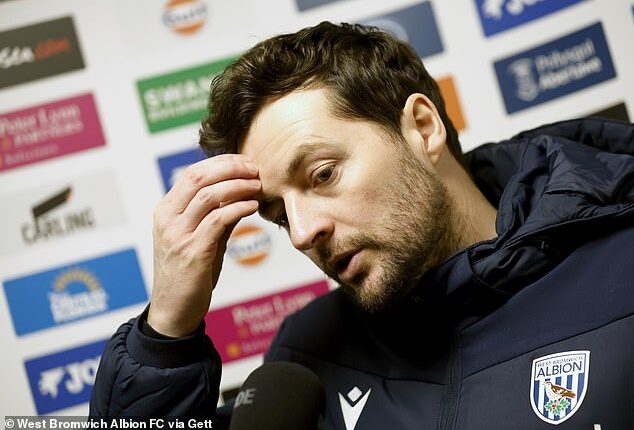 West Brom have sacked head coach Ryan Mason after a run of 10 away league defeats in a row