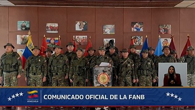 The Venezuelan armed forces made a video address in which they decried the 'abduction' of Maduro
