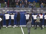 Chaotic scenes as Sugar Bowl refs put one second back on clock after stage was brought on field for Ole Miss to celebrate win