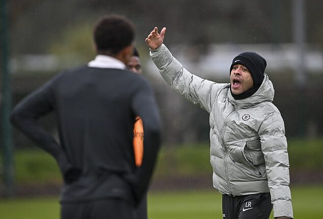 Liam Rosenior took Chelsea training for the first time since his appointment as head coach