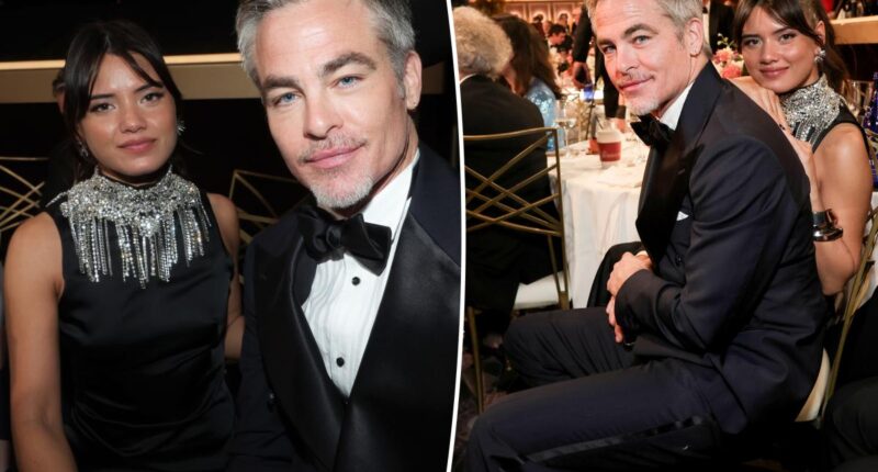 Chris Pine and girlfriend Keyana Sky Wenger enjoy rare public outing at the 2026 Golden Globes