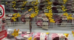 A Coles shopper was doing their grocery shop at the Parabanks store in Salisbury, about 25km north of Adelaide's CBD, when they noticed select meat products - including scotch fillet, porterhouse and eye fillet - were fitted with security tags