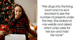 Daughter Gets 27 Presents For Christmas While Her Half-Brother Has Only 1, Dad Feels No Guilt