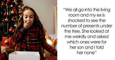 Daughter Gets 27 Presents For Christmas While Her Half-Brother Has Only 1, Dad Feels No Guilt