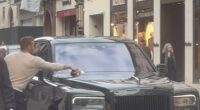 David Beckham ripped a parking ticket off the windscreen of his swanky Rolls Royce after a shopping spree at Rolex on Bond Street with wife Victoria on Sunday
