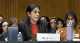 woman testifying before Senate hearing
