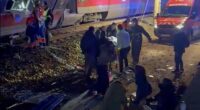 Desperate rescue bid continues through the night after Spanish rail disaster killed at least 21: Emergency workers battle to free trapped victims after one train derailed and a second ploughed into the wreckage