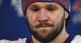 Buffalo Bills quarterback Josh Allen couldn't fight back the tears after a playoff loss to Denver