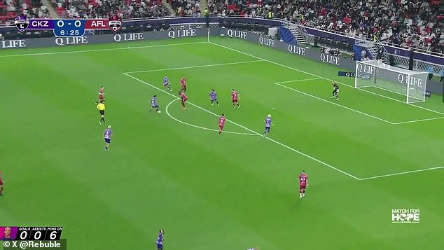 Diego Costa scored a 25-yard stunner during the charity game Match for Hope in Qatar