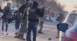 Video shows this federal agent is mid-clap as protestor Alex Jeffrey Pretti is being shot to death after he made contact with immigration enforcement officers on the streets of Minneapolis