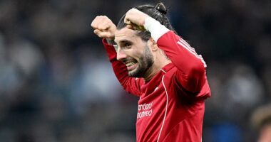 Dominik Szoboszlai celebrates scoring Liverpool's opener against Marseille on Wednesday