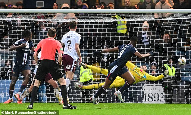 Substitute Craig Gordon pulls off his stunning stoppage-time save to earn Hearts a vital win