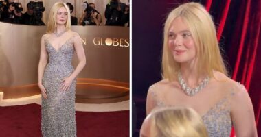 “Electric Head”: Elle Fanning’s Golden Globes Look Sparks Divided Fan Reactions