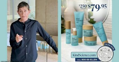 Ellen DeGeneres appeared in an advert for her skincare line Kind Science