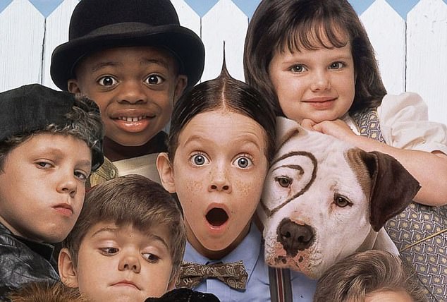 Bug Hall (center) was once a beloved child actor taking on the iconic role of Alfalfa in the 1994 Steven Spielberg movie The Little Rascals