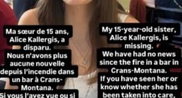 Alice Kallergis, a 15-year-old Greek national, has been missing since the Swiss fire