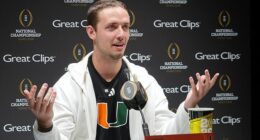 Miami quarterback Carson Beck graduated two years ago from a different school