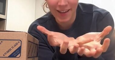 TikTokuser Cloe shared the video, explaining that she had asked her fiancé for a specific type of mugfor Christmas- but was disappointed when he did not nail the brief